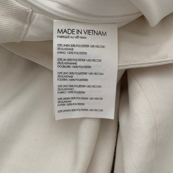 Club Monaco Joannah Linen-Blend Capri Wide Leg Pant - Picture 6 of 7